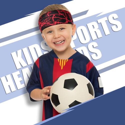10 PCS Sweatbands for Kids Soccer Headbands Boys, Novel Style
