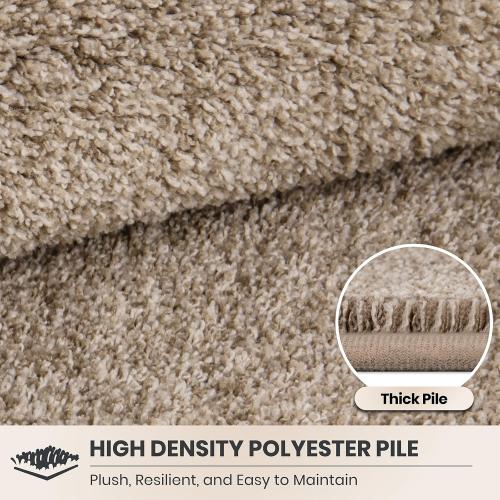 PURRUGS Area Rug, 72 x 108, Taupe