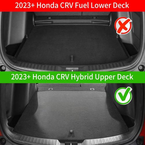 Rongtaod Floor Mats Set for 2023 2024 2025 2026 Honda CRV (Include Hybrid) | with Upper Deck, Cargo Mat Trunk Mat Cargo Liner TPE All Weather Back Seat Cover CR-V Accessories