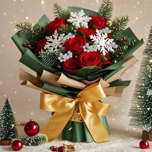 Lystaii 200pcs Artificial Holly Berries Mini 10 mm Christmas Fake Berries with Wire Stems Artificial Berry Fake Berry Stems Picks for Christmas Tree Decorations Wreath Craft Wedding Party (Silver)