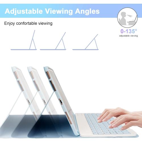 LAMA Wireless Keyboard Case with Mouse for iPad Air 4th/5th Generation & iPad Air 11 M3/M2 (2025/2024), Detachable Case with Keyboard with Pencil Holder for 11 inch iPad Pro (4th/3rd/2nd/1st Gen)