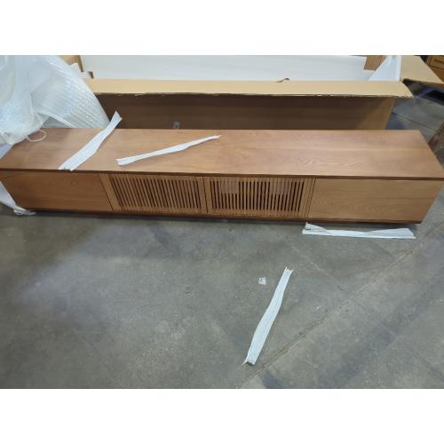 Wooden 4 Door Entertainment Center With Push In Doors