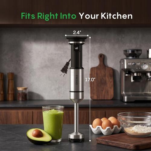FRESKO Immersion Blender Handheld, Hand Blender with Variable Speed Trigger