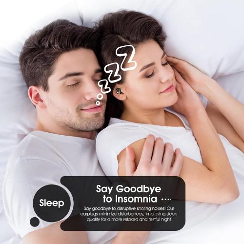 Ear Plugs for Sleeping Noise Cancelling, 60dB Silicone Ear Plugs for Noise Reduction, Reusable Sleeping Earplugs for Snoring, Concert & Shooting Ear Protection with 8 Eartips(Charcoal)