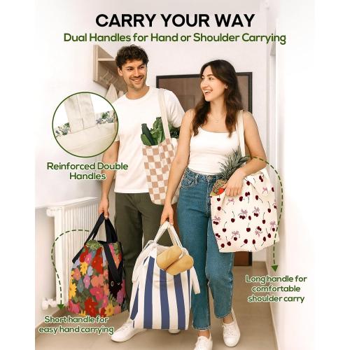 Miss Adola Extra Large Canvas Grocery Tote Bag