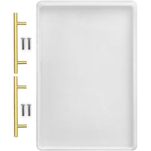 RESINWORLD 14 x 9 x 0.5 XL Large Rectangle Mold, Deep Serving Tray Mold with Handles, Wedding Flower Mould for Resin
