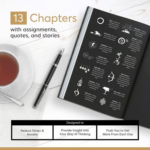 Vertellis Chapters : Undated Journal for Gratitude, Reflection & Self Care | Gratitude Journal, Self-Care Journal & Daily Journal with Quotes and Prompts. 100  pages. Vegan Leather Hardcover