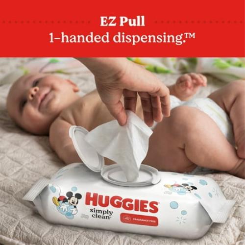 Huggies Simply Clean Unscented Baby Wipes, 2 Pack, 128Total Ct (Select for More Options)