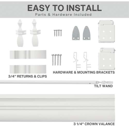 Lotus & Windoware Cordless 2 Faux Wood Room Darkening Horizontal Blind, 12 W x 72 L, Bright White, Embossed