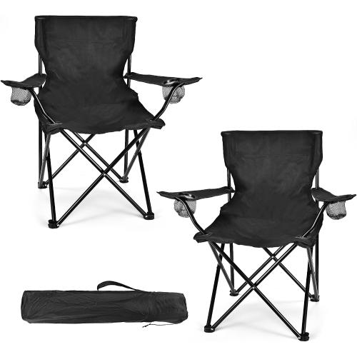 WEIDIORME 2 Pack Lightweight Camping Chairs for Adults & Teens, Capacity Foldable Portable Chairs with Carry Bag, Compact Design for Camping, Beach, Picnics, and Outdoor Events