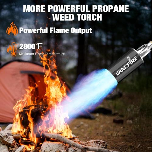 Propane Torch Weed Burner Kit with Storage Bag,35.4 High Output Blow Torch with Long/Short Mode & 12.5FT Hose,Heavy Duty Flamethrower with Turbo Trigger for Weeding,Asphalt Melting,Ice Snow Melting