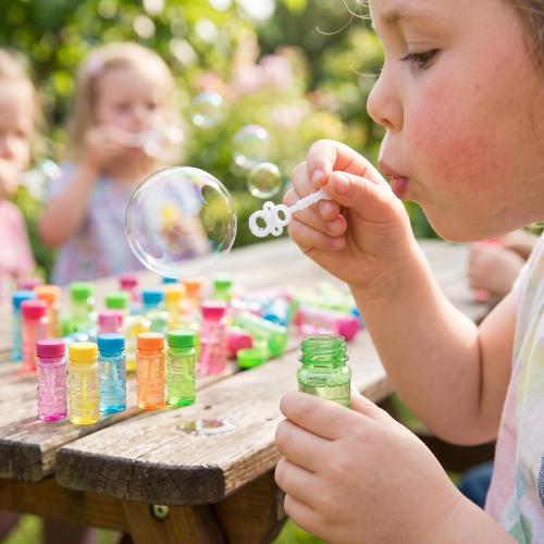 novelinks 12 Pack 4oz Big Bubble Bottles, Bubble Blowing Solution for Kids