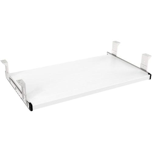 FRMSAET Office Product 20/24/30 inch Keyboard Drawer Tray (24 inch,White) | Heavy Duty Wood Platform Holder Under Desk Furniture Accessories Slide Drawer Suits Hardware with Adjustable Height Slides