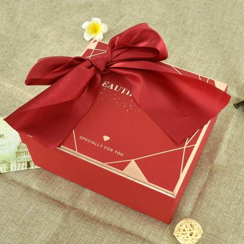 TONIFUL Burgundy Satin Ribbon 4 Inch 22yd for Gift Wrap Christmas Decor