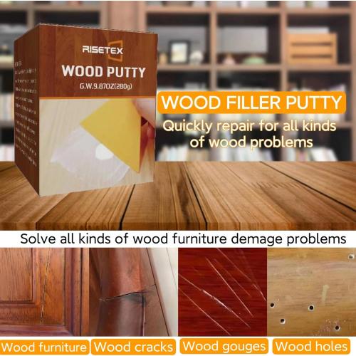9.87 oz White Wood Filler Putty - Stainable, Paintable, Water Resistant
