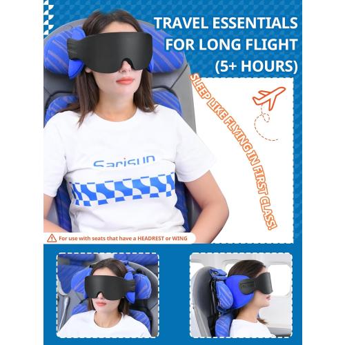SARISUN Travel Pillows for Airplanes, Stable Head Support, Travel Essential