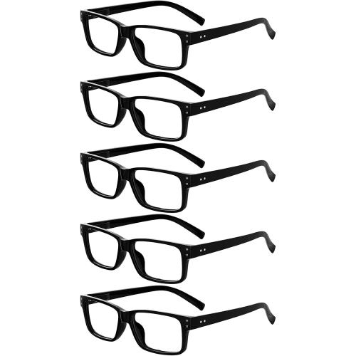 Eyekepper 0.5x Reading Glasses, Readers for Men, 5pack Black Frame Women