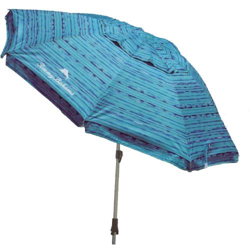 T0MMY BAHAMA Beach Umbrella with wind vent and sand anchor
