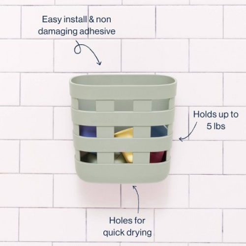 Lalo Bath Toy Bin - Sage: Shower Caddy, 9 Height, 8.5 Width