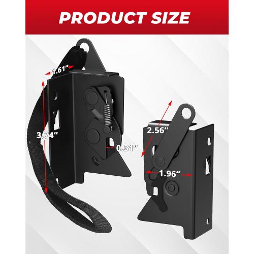 Rear Seat Release Kit for Ford F-150 F-250 F-350 2009–2025, Black
