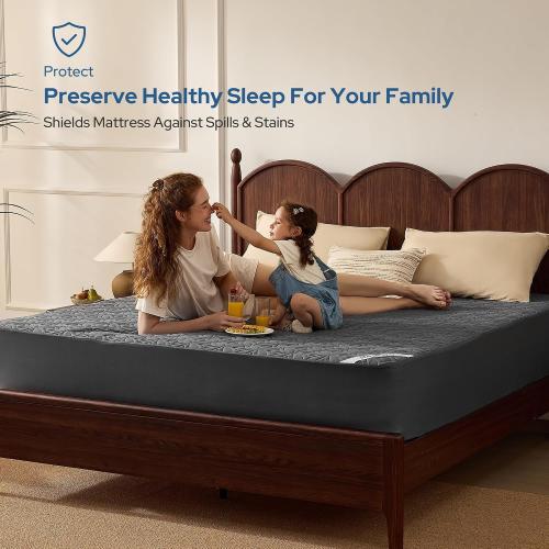 BEDLORE Waterproof Mattress Protector, King Size Mattress Pad