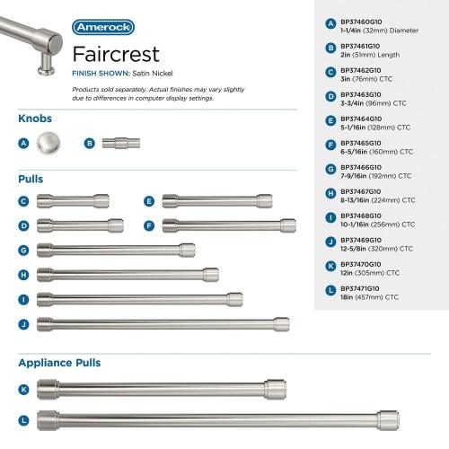 Faircrest 6-5/16 in. (160mm) Center-to-Center Satin Nickel Bar Cabinet Pull