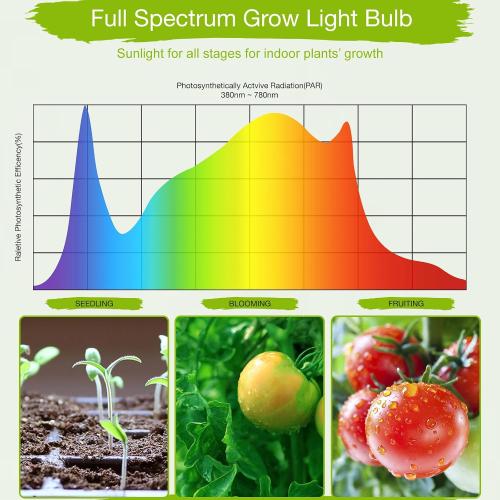 Lonwon Grow Light Bulb, PAR38, 30W, E26, Full Spectrum, 1-Pack