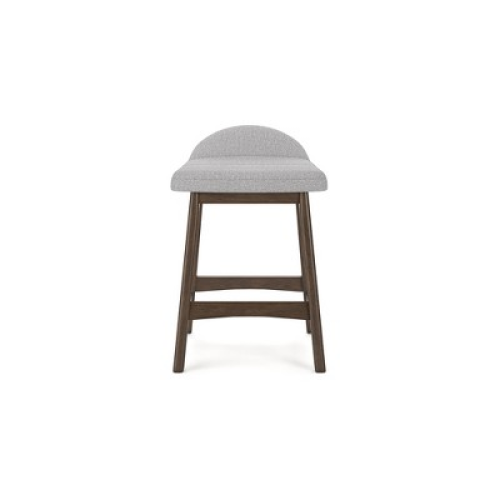 Set of 2 Color Grey Signature Design by Ashley Lyncott Counter Height Upholstered Barstool with Foam Cushion, Set of 2, Light Gray