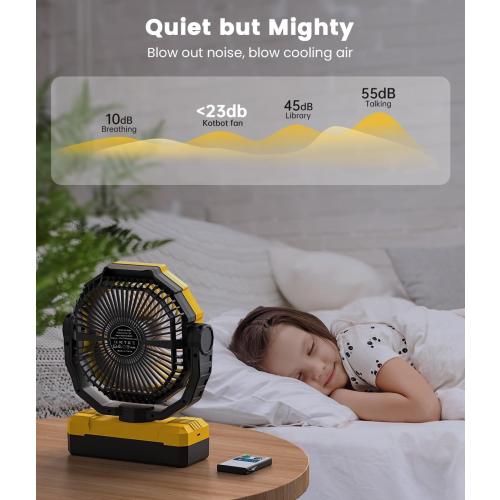 36000mAh Camping Fan,120H Rechargeable Fan Portable with Detachable Battery