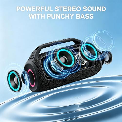 T&G TG Bluetooth Ourdoor Speaker with Bass, 60W Loud Boombox