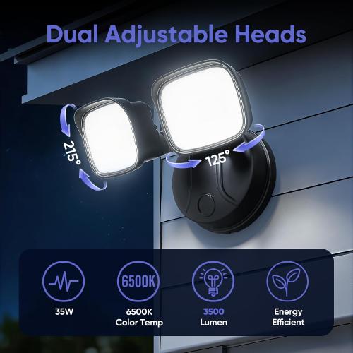 35W Outdoor Flood Lights, Switch Controlled for Patios, Porches, Side Walls