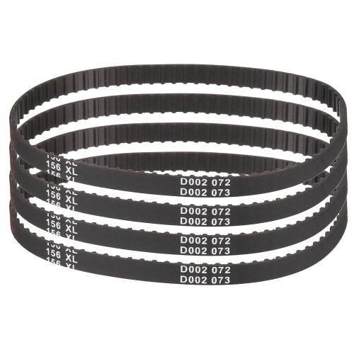 uxcell 4pcs 156XL 037 Timing Belt 78 Teeth Rubber Geared Cogged Belt, 0.37 Width, 0.20 Pitch Mechanical Replacement Belts