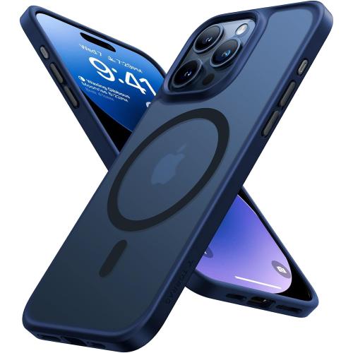 TORRAS Magnetic Guardian Designed for iPhone 15 Pro Max Case, Military Grade Drop Tested, Compatible with MagSafe, Slim Case for iPhone 15 Pro Max Phone Case (6.7) 2023, Blue Titanium