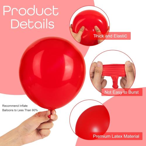 Ouddy Party 129Pcs Red Balloon Arch Garland Kit in 18 12 10 5 Inch