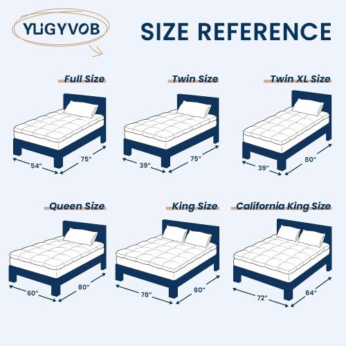 Queen Mattress Topper Extra Thick, Cooling Plush Mattress Pad