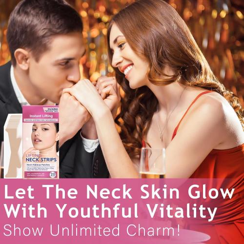 Neck Lift Strips, Invisible Neck Wrinkle Patches, High Elastic Neck Tapes for Double Chin Neck Jowls, Improve Neck Lines and Wrinkles, 20 pcs