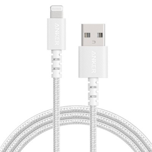 Anker 6' Braided Lightning to USB-A Charging Cable - White