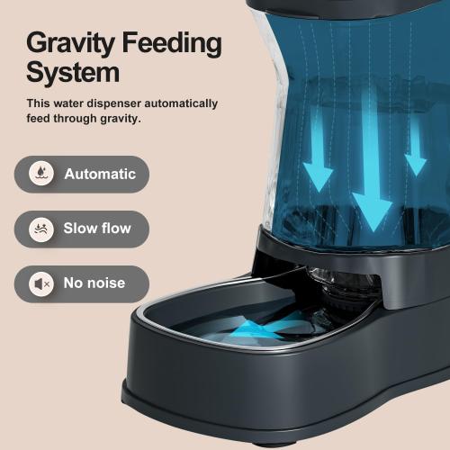 Automatic Dog Water Dispenser & Feeder Food Set, 304 Stainless Steel Bowls