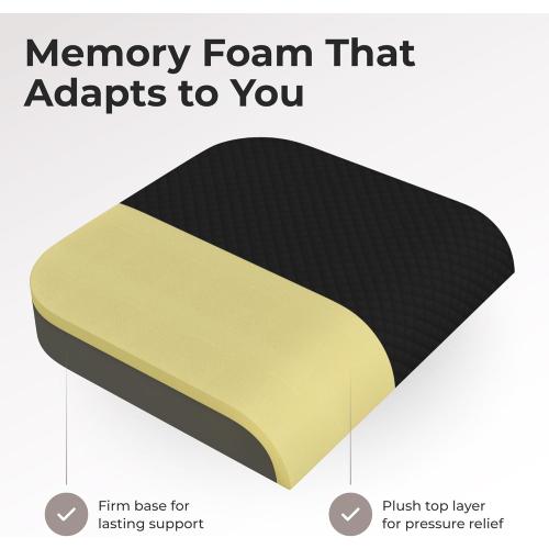 Kölbs Extra Large Seat Cushion Stylish Plush Velvet Cover XL Memory Foam for Office Chair, Floor Pillow Back Pain Coccyx Bruise Relief Carry Handle