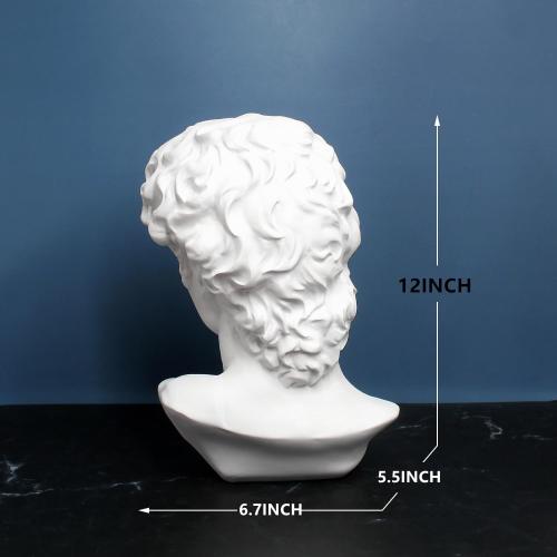 YUEOECOR 12in Greek Statue of David, Classic Roman Mini Bust Greek Mythology Sculpture for Home Decor