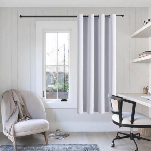 ChrisDowa Blackout Curtains Door Curtain 63 Inch Length Closet Drapes
