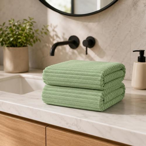 2 Piece Bath Sheets, 40x80 Bath Towels, Sage Green