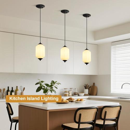 Milk Glass Light Fixture 5.5in Small Pendant Light Bulb Included