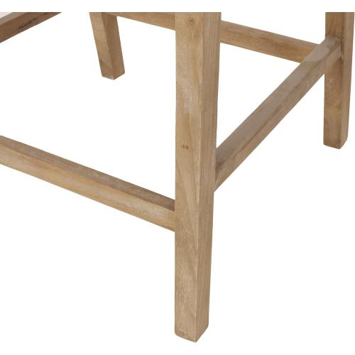 Fabric Upholstered Wood and Cane Counter Stools with Backrest,Set of 2,French Country Barstools Chair