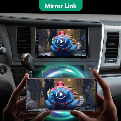 9-Inch IPS Touchscreen Android 12 Car Stereo for Toyota Sienna 2015-2018 with Wireless CarPlay & Android Auto 2 32GB Car Radio, Support GPS, WiFi, Bluetooth, FM Radio, Backup Camera, SWC, Dual USB