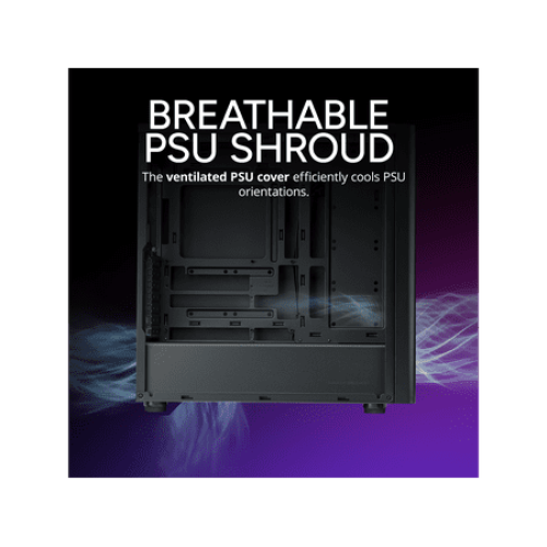 Cooler Master Elite 502 ATX High Airflow Minimalist PC Case, 410mm GPU Max, Compatible RTX 5090|RX 7090 XT, 360mm AIO Max, Type C, Tempered Glass, Triple 120mm aRGB PWM Fan, Intakes Grill