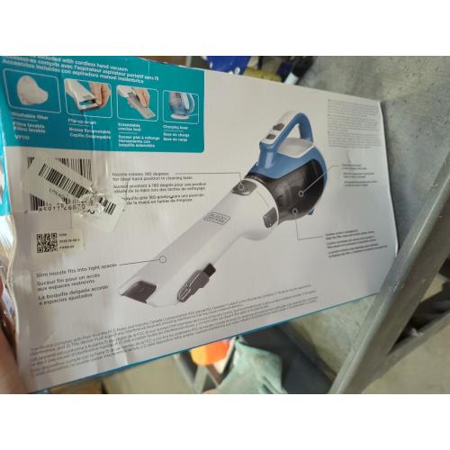 Black Decker, Dustbuster AdvancedClean Handheld Vacuum Cordless, Compact Home and Car Vacuum with Crevice Tool, Rotating Nozzle and Charging Station