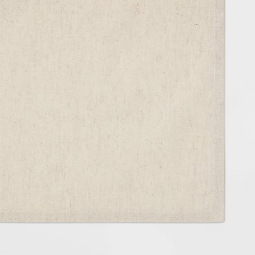 60x84 Linen Blend Tablecloth - Threshold™: Rectangle, Solid Cream, Traditional Style, OEKO-TEX Certified