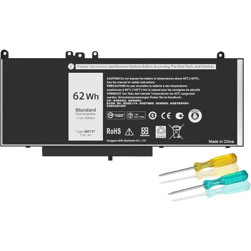 E5470 E5570 Battery 6MT4T Laptop Battery Replacement for Dell Latitude 14 5470 E5470 15 5570 E5570 Series Dell Pricision 3510 M3510 Series Part Number: 7V69Y TXF9M 79VRK 07V69Y [7.6V 62WH]