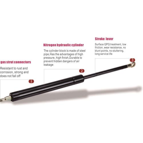 2Pcs 22.38 Inch Front Hood Struts Lift Supports Compatible with Hyundai 2009-2015 Genesis Sedan Only - Shock Gas Spring Prop Rod 2009 2010 2011 2012 2013 2014 2015 09 10 11 12 13 14 15